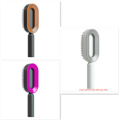 Self Cleaning Hair Brush For Women One-key Cleaning Hair Loss Airbag Massage Scalp Comb Anti-Static Hairbrush - XMART