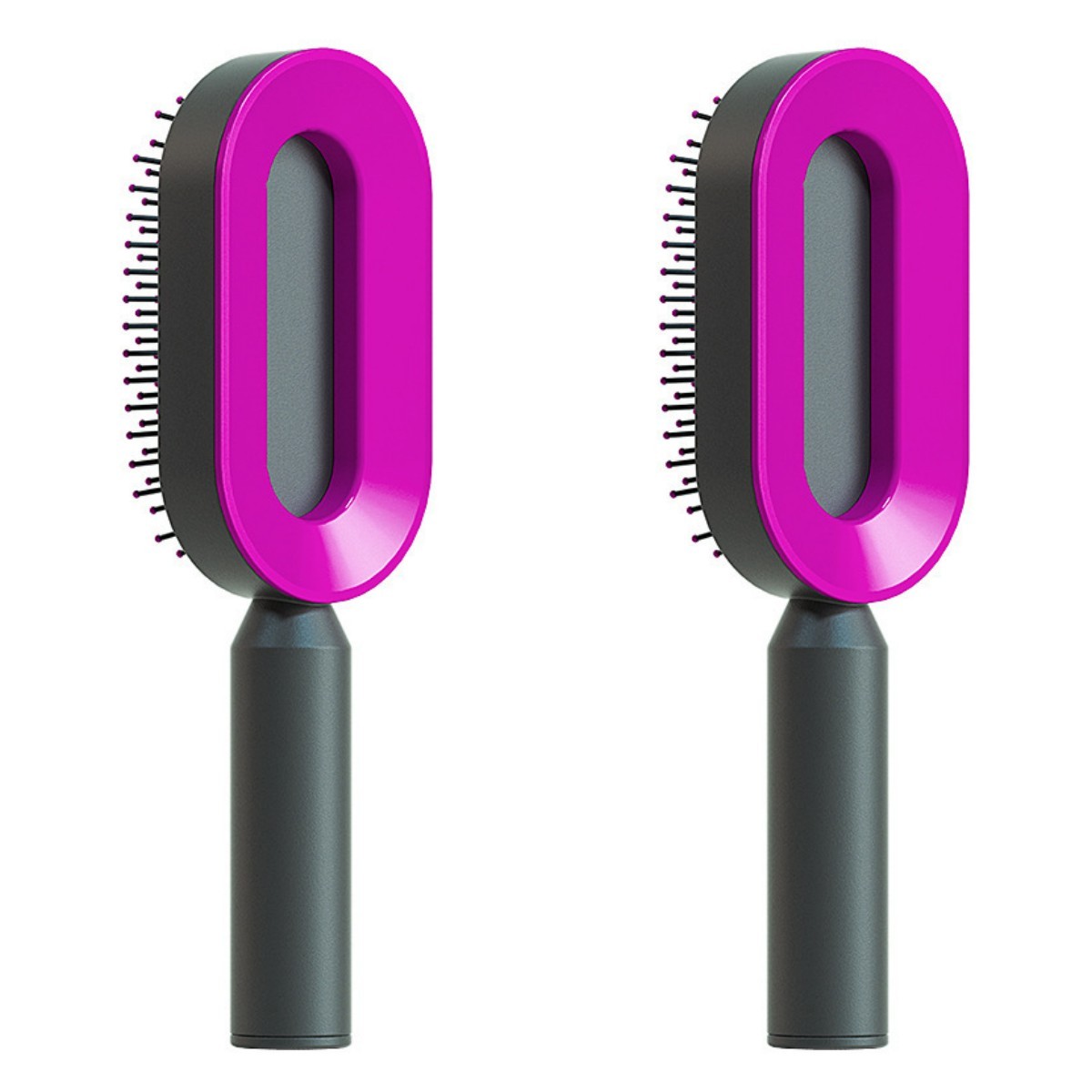 Self Cleaning Hair Brush For Women One-key Cleaning Hair Loss Airbag Massage Scalp Comb Anti-Static Hairbrush - XMART