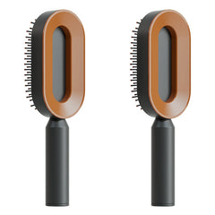 Self Cleaning Hair Brush For Women One-key Cleaning Hair Loss Airbag Massage Scalp Comb Anti-Static Hairbrush - XMART