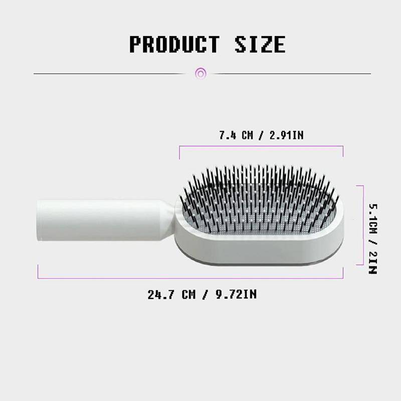 Comb Self-Cleaning Hair Brush, 3D Air CushionMassage Brush Air Bag Massage - XMART