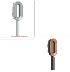Self Cleaning Hair Brush For Women One-key Cleaning Hair Loss Airbag Massage Scalp Comb Anti-Static Hairbrush - XMART