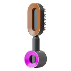 Self Cleaning Hair Brush For Women One-key Cleaning Hair Loss Airbag Massage Scalp Comb Anti-Static Hairbrush - XMART