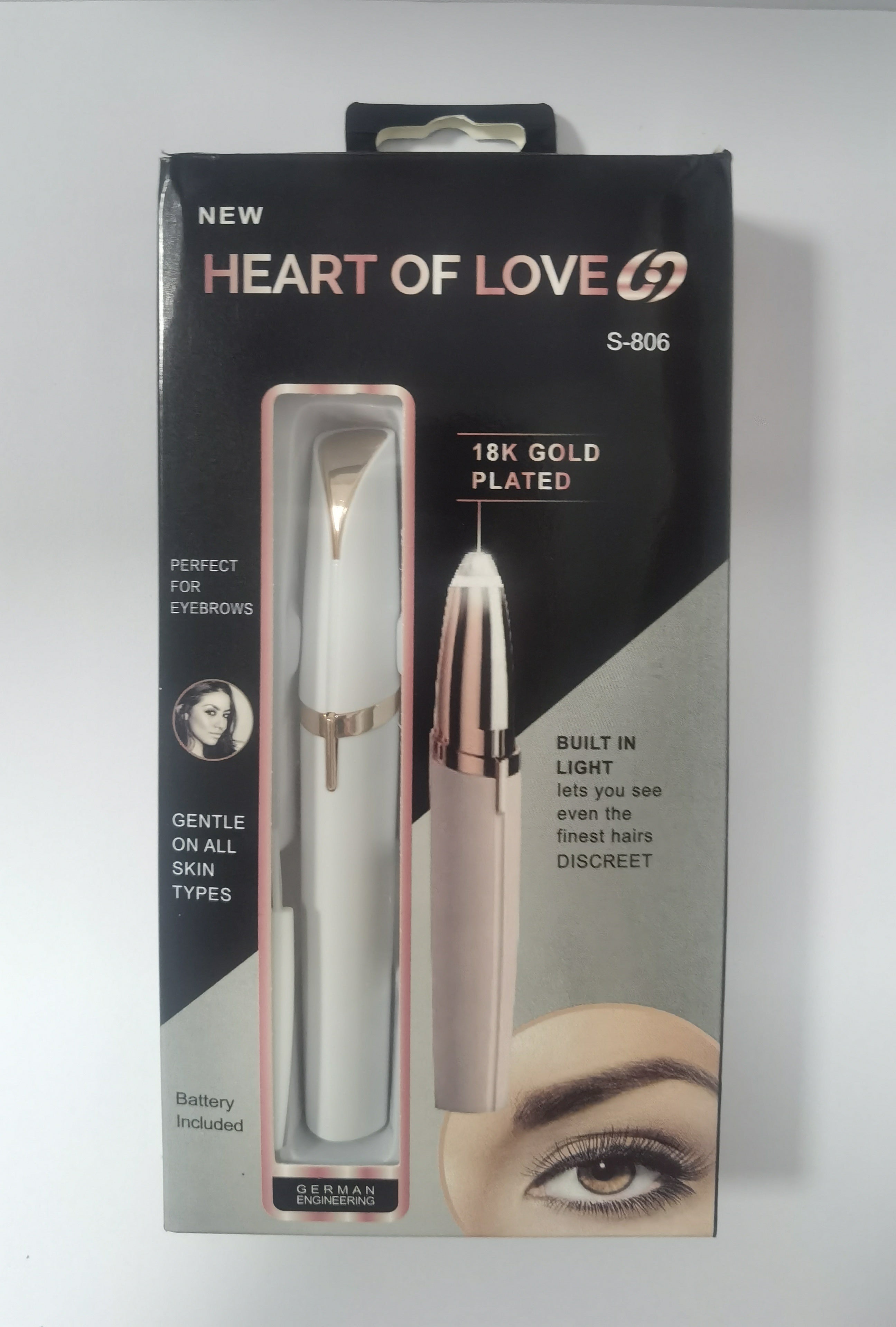 Mini Electric Eyebrow Trimmer Lipstick Brows Pen Hair Remover Painless Razor Epilator with LED Light - XMART