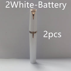 Mini Electric Eyebrow Trimmer Lipstick Brows Pen Hair Remover Painless Razor Epilator with LED Light - XMART