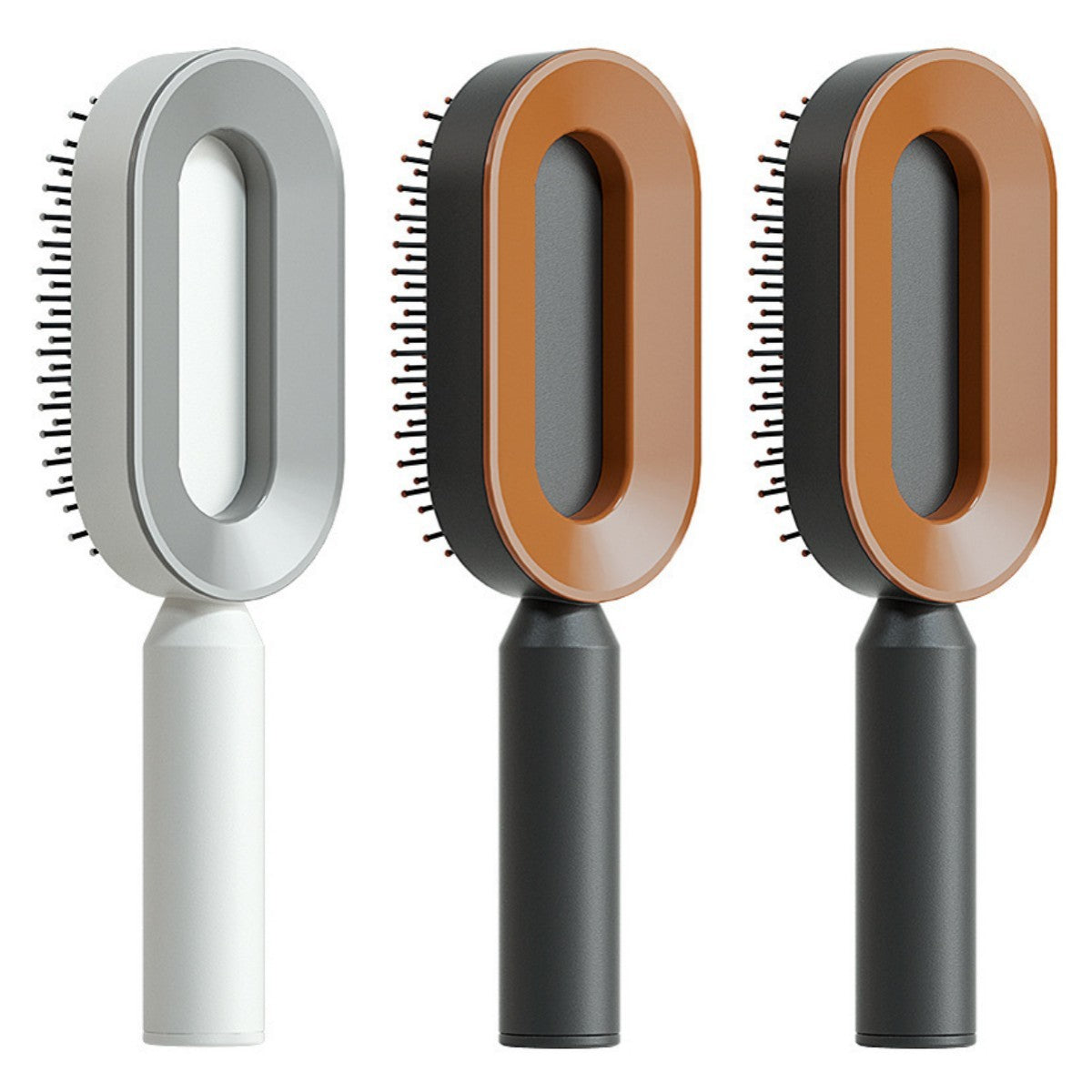 Self Cleaning Hair Brush For Women One-key Cleaning Hair Loss Airbag Massage Scalp Comb Anti-Static Hairbrush - XMART
