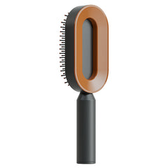 Self Cleaning Hair Brush For Women One-key Cleaning Hair Loss Airbag Massage Scalp Comb Anti-Static Hairbrush - XMART