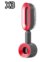Self Cleaning Hair Brush For Women One-key Cleaning Hair Loss Airbag Massage Scalp Comb Anti-Static Hairbrush - XMART